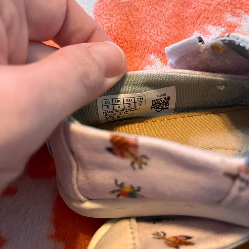 TOMS Kids' Lavender Bugs 🐞 Slip-Ons